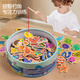 Dianmai fishing toys magnetic small fish wooden children 1 to 3 years old, 2 and a half years old, 6-power children, toddlers, boys and girls, 33 fish, barrel + 2 fishing rods + cognitive back