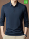 Goldlion Light Luxury Mulberry Silk T-shirt à manches longues printemps et automne 2024 Nouvelle chemise de base de polo mince d'été pour hommes [3878] OBILLE XL / 175 [140-155jin [Jin est égal à 0,5 kg]]]