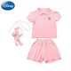 Disney (Disney) Girls Summer Suit Summer 2025 Nuevas niñas de bebé Manga de verano Summer Summer Set Pink + Conejo Posto 120