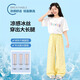 Ikano I.KARNOW girls' pants summer 2025 new thin children's ice silk quick-drying mosquito-repellent pants summer big children's casual wide-leg pants 15277 blue 150