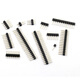 Dafurui single row pin double row pin copper spacing 2.54MM1*2/3/4/5/6/7/8/10/12/20/30P gold-plated plug 1*10P straight pin ordinary (20 pieces)