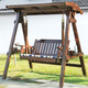 Shengxi silla de columpio al aire libre, silla de hamaca de balcón interior de la casa, patio de leisura de madera de madera de madera de madera de madera de madera sólida 699 swing blanco de madera blanca columpio