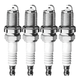 Convient pour les bougies d'allumage à double iridium de Peugeot 307 308 408 508L 2008 3008 4008 5008 301 4 packs [y compris la clé de remplacement] Peugeot 408 / 2014-2018 Modèle 1.6T