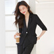 Zhenyi acetic acid suit women's jacket blue short summer thin 2024 temperament suit satin suit XN9766 black suit S