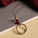 CHUXIANG brass ring mobile phone ring buckle metal universal dust plug pendant USB pendant anti-lost lanyard mobile phone pendant brass ring-Huang Pu
