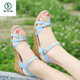 Holzspecker Sommer neuer Stil 2025 Flat Heel Frauenschuhe Rindfleisch Sehne Sohle exponierte Toe Mutterschuhe mit mittlerer Übernahme flacher Sohle
