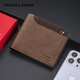Cnoles Herren Brieftasche Kurzer Brieftasche Mehrere Karten Multifunktionskarten Karten Brieftasche Geburtstagsgeschenk für Papa Freund Ehemann Brown Brown
