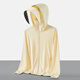 
New summer ultra-thin men and women's sun protection clothes for couples' skin clothes on all sides, outdoor hat brim can be detached sun protection clothes 9926 men's jade white L