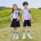童然小学生班服夏装短袖运动服套装红色英伦学院风毕业校服幼儿园园服 9902款短袖+短裤 100 码
