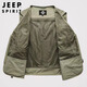 JEEP SPIRIT Jeep Working Vest Men's Spring and Summer Fishing Vest Function Multi-Pocket Jacket Men's Clothing Khaki 3XL