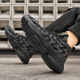Changxiang Huili Men's Shoes Summer 2025 Nuevo deportes de carreras Leisure Travel Teenager espesor de malla de malla de coco en la suela Hombres RF-AA9909 Negro y rojo 42