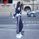 Pier Cardin plus velvet thickened sweatshirt set for women Autumn and Winter 2025 new street-fried casual sports two-piece set fashionable and fashionable, age-reducing, Tibetan blue plus velvet style [723] S [Suggested 80-100Jin [Jin equals 0.5 kg]]