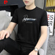 皮尔卡丹（pierre cardin）冰丝短袖t恤男士2025夏季新款潮牌潮流休闲修身百搭半袖体恤上衣 #1421白色# M (95斤-110斤)