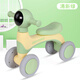 Childish Child's Slid Car Balance Balance Walker Scooter Baby Car Cade d'anniversaire Cadeau à quatre roues Slid Car [Music Light] Green frais