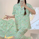 S.SOFEA春夏甜品玉桂狗短袖睡衣女三件套家居服 套KK14124# 175 L【建议100-120斤】