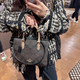 蔻驰（COACH）女包黑五新款Maggie托特经典手提单肩斜挎包购物袋官方正品 大号CY677 IMX18黑棕 现货