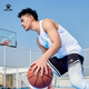 KELME无袖背心男篮球服春夏季透气t恤坎肩跑步健身运动背心 白色 S