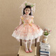 Ant-Patio Girl Princess Lolita Robe 2025 Nouveau d'été Children's Flower Fairy Dress Girl's Birthday Robe Pink (6630 Flower Fairy Robe + Jirt Support) 120 Recommandé 5-6 ans (hauteur environ 115)