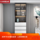 Muxituo sideboard light luxury modern simple living room storage cabinet cupboard kitchen storage cabinet wine cabinet household tea style 15280*40*220+ induction light