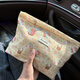 Vinoya clutch bag cat girl large capacity makeup bag portable small items storage bag travel headphone bag clutch bag little yellow cat clutch bag 21*0*17cm