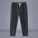 Coton aclosmil et pantalon décontracté en lin pour hommes, pieds attachés de grande taille, pantalon recadré, pantalon large en lin lâche en été, pantalon harem de style chinois, hommes, k800 kaki m