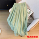 Fan Zhesha's new Chinese style Hanfu stand-up collar tilt placket short-sleeved embroidered top improved the national style skirt suit cool temperament 1043 green + 12161 brown M