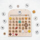 INS Wind Kindermagnetzeit Kalender Monat Kalender Kognitive Spielzeug Anhänger Ornamente Digital Holzspielhaus Spielzeug Sperrholz_Beech-Cartoon Tierkalender