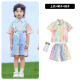 丰灵鸟儿童表演服装六一幼儿园炫彩衬衫背带裤蓬蓬裙舞蹈服啦啦队演出服 3套装832D飞袖彩衬衫+829D彩色球 110