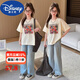 Disney Internet Celebrity Apricot Graffiti reines Baumwollkinder-T-Shirt Kurzärärmelte Sommer mittelgroße Kinder Lose Prinzessinstil Top 3527 Aprikosenfarbe