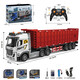 Zhouke remote control large truck with door opening alloy variable speed engineering vehicle tractor transport truck container truck gift children's electric vehicle 2408-5 remote control alloy dump truck One set of battery version comes with remote control battery