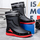 Footoppo Bottes de pluie à tube court hommes Chaussures d'eau à plats à plats à plain