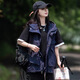 gxmy山系户外机能工装马甲男女夏季多口袋坎肩叠穿宽松百搭背心外套潮 黑色 偏大宽松 单层无内里 L 建议125-140斤