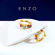Chow Tai Fook ENZO Rainbow 18K gold colorful gemstone earrings for women gift EZV8890