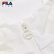 FILA children's sun protection clothing 2025 autumn new loose hooded woven top for boys and girls, cloud mushroom white-WT 140