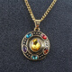 Tibers 2025 Thanos Halskette Infinite Handschuhe Avengers 3 Anhängerzubehör hübsches Regenbogen Qixi N679