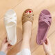 Mankoyi 2025 Sommer bequeme Sandalen für Frauenarbeit Schuhe flacher Fisch Mund offen mit nicht rutschfestem Keeberichtungsbestand und bequemer 902 Gold 37 (nur kleiner)