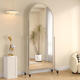 
Yusenyi HD full-body mirror makes it look taller and slim. Dressed for home floor-standing mirror arched and movable internet celebrity photography special dance mirror Rounded corner dance mirror 165*56 delivery upstairs* damaged