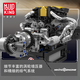 
Yuxing Mowang flagship store new product BGT supercar W16 engine plug-in building block model electric toys boy birthday gift [electric] PAGV8 engine 761 pellets