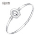 Misu pt950 platinum pigeon egg concubine bracelet for women new fashion platinum sparkling bracelet live mouth bracelet birthday gift concubine bracelet weight 17.1-17.3 grams inner diameter 58mm
