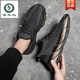 Specht fliegende Weben von Herrenschuhen Sommersport atmungsbezogene lässige Maschenschuhe weiche Sohle-Mesh-Schuhe Herren schmutziger Reisebereich Trendy Kokosschuhe 9888 Schwarz 38
