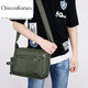 Chiozakurucs temporada escolar bolso de hombro Versión coreana Oxford tela impermeable gran capacidad mochila inclinada bolsa para hombres bolsas para hombres al aire libre de un solo hombro 9735 azul