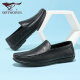 Siete lobo zapatos para hombres de verano zapatos de cuero de verano zapatos de cuero genuino para hombres, viajes de cuero casual zapatos de cuero casual, hojas de vaca transpirables negras 9926 39