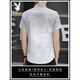 Playboy (PLAYBOY) ice silk short-sleeved shirt men's summer style gradient color casual shirt half-sleeved square collar inch shirt without ironing and anti-wrinkle [2 pieces] 843 gray + 844 khaki 3XL