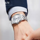 IW Swiss IW watch men's mechanical watch fully automatic imported movement luminous waterproof men's watch moon phase men's watch [upgraded enhanced version] 683 steel strip white-lifetime insurance