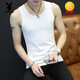
Playboy (PLAYBOY) Men's summer pure cotton vest thin tight elastic fitness vest sleeveless sports T-shirt solid color base shirt 6296 gray solid color XL 120-135Jin [Jin equals 0.5 kg]