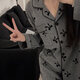 HUALIN FASHION女士棉睡衣春秋季蕾丝长袖家居服两件套 E6621 180 XL 【110-130斤】