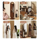 Yimo rotating dressing mirror home floor mirror hanging coat rack integrated mirror girls bedroom removable dressing mirror white