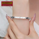 Centenary Baojinxiang new platinum bracelet for women pt950 platinum hand jewelry for women with fixed mouth and explosive crushed ice cherry blossom bracelet for gift giving 52 circles width 5mm weight 14.63 grams