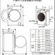 Haier 9 kg fibra 14126 Pasteurización de conversión de frecuencia de primera etapa ultra delgada 525 Diámetro de barril grande lavadora de tambor doméstica XQG90-B14376LU1 [Dirección directa 9 kg]