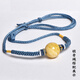 Zhio Roherz Russian Material Bienenwachs Große runde Perlen Single Perlen Vajra Bodhi Affenkopf Armband Kollarbone Anhänger mit Perlen ca. 16,4 mm Nummer 9276 Erden-großes Zertifikat